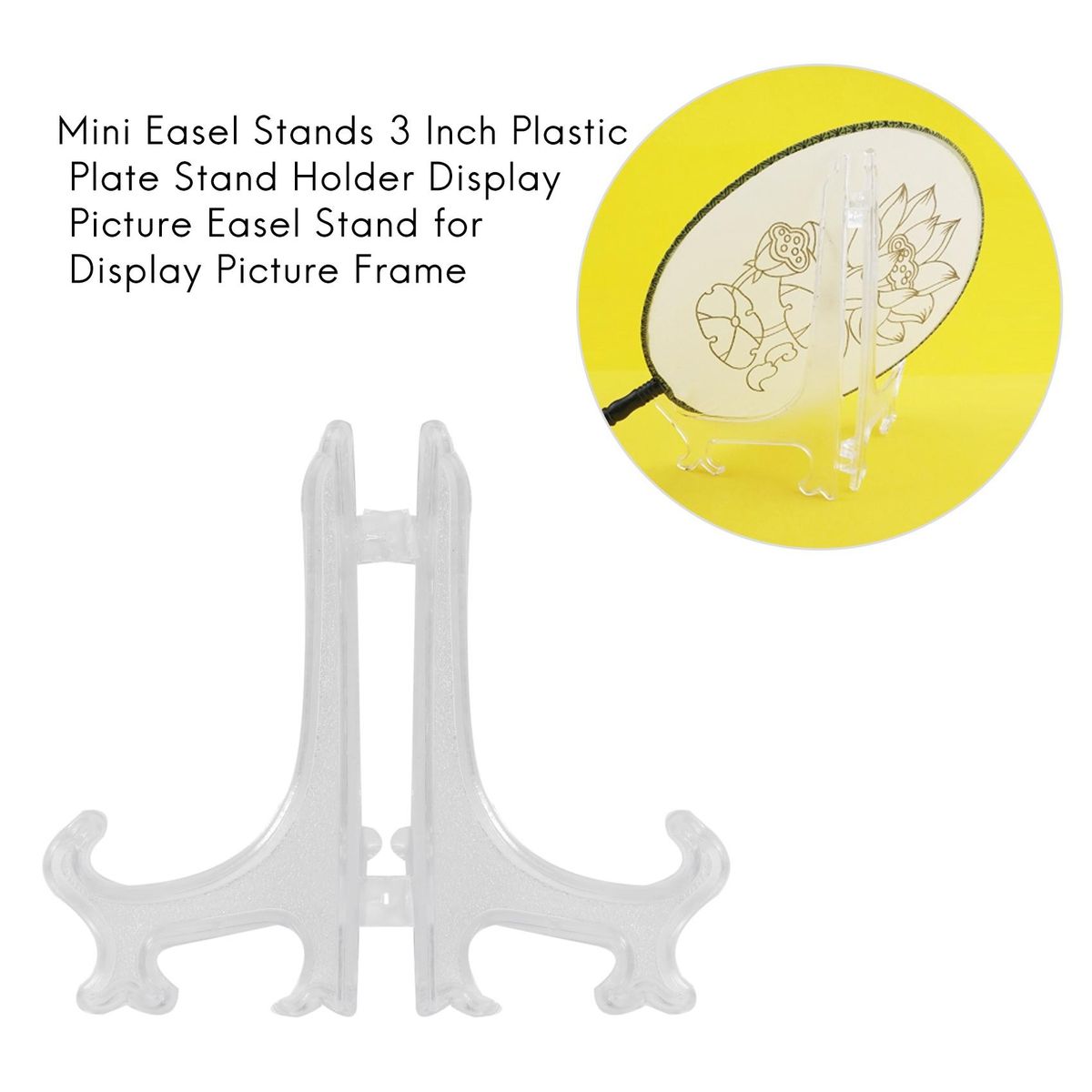 45Pcs Mini Easel Stands 3 Inch Plastic Plate Stand Holder