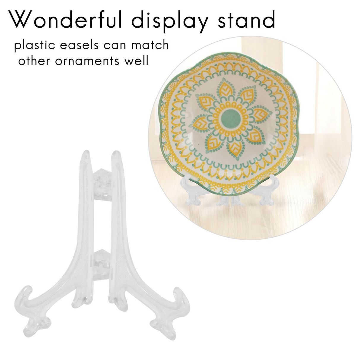45Pcs Mini Easel Stands 3 Inch Plastic Plate Stand Holder