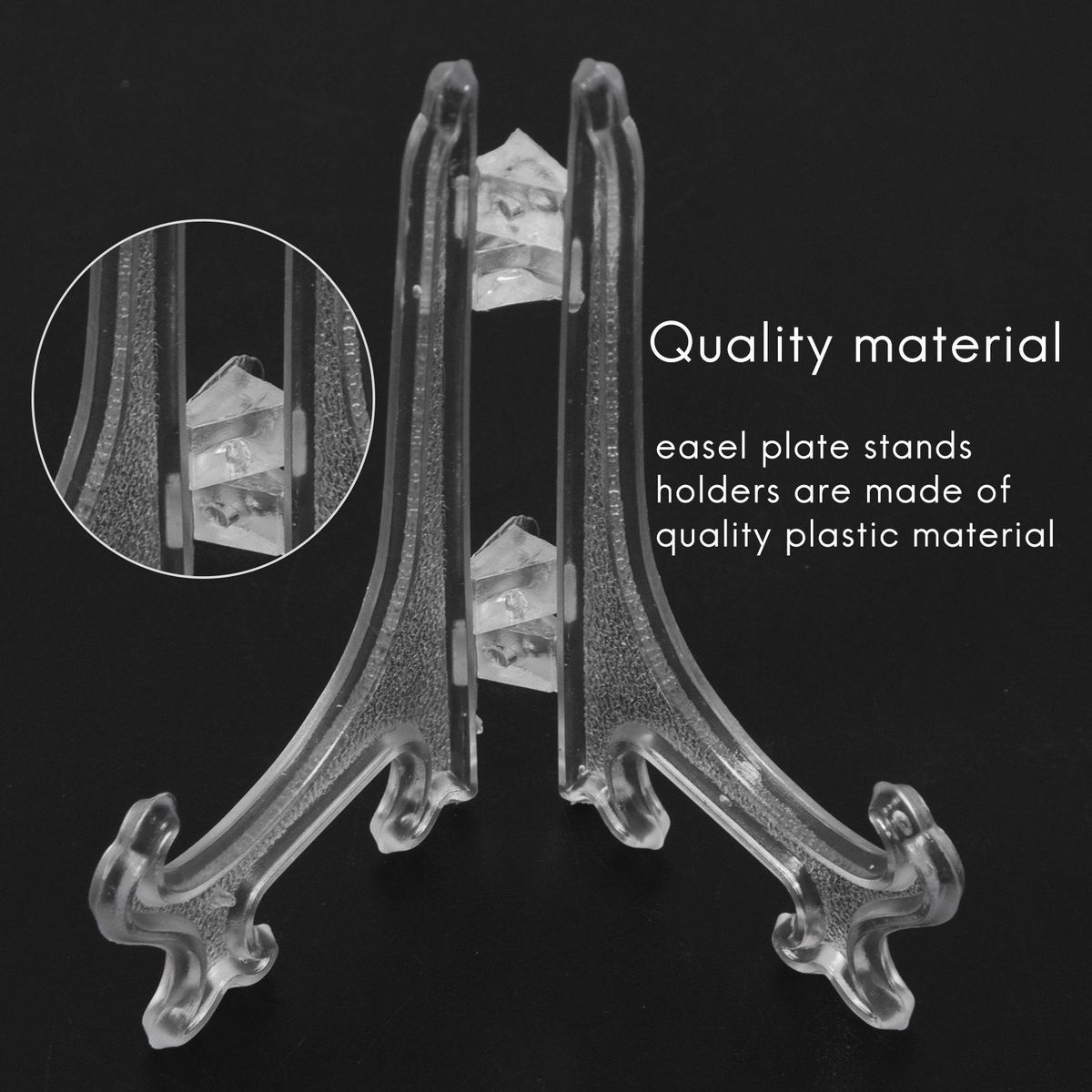 45Pcs Mini Easel Stands 3 Inch Plastic Plate Stand Holder