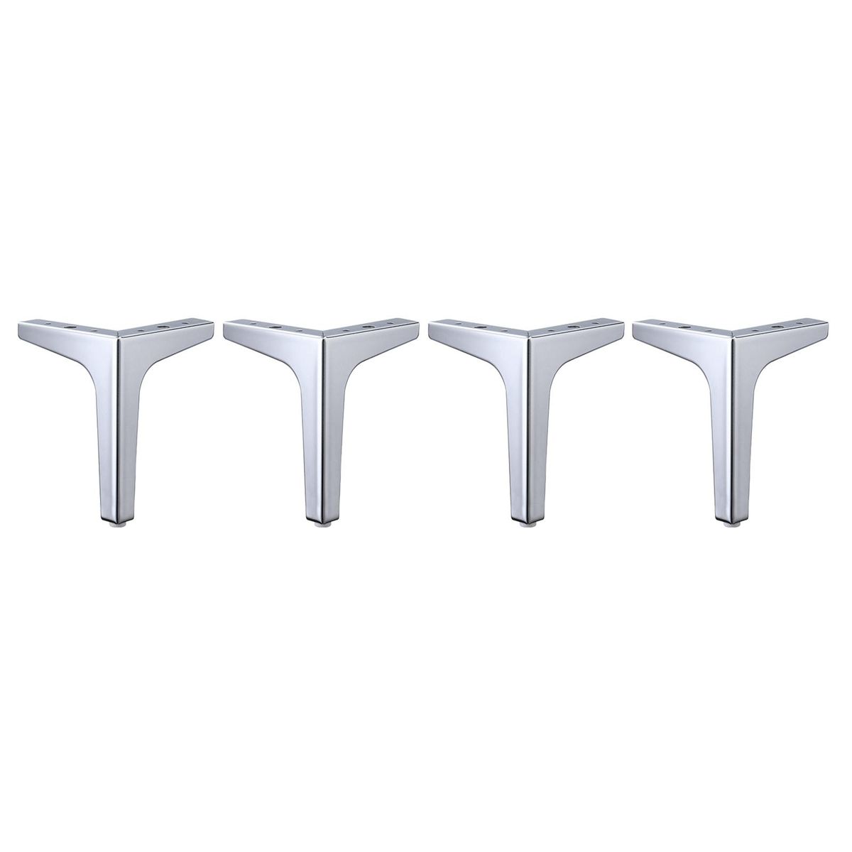 4 X Iron Metal Furniture Legs Sofa Feet Chair Cabinet 10cm Silver