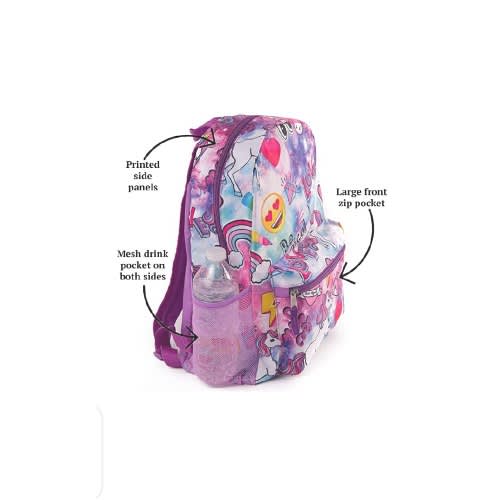 Unicorn 16" Backpack For Girls With Headphones