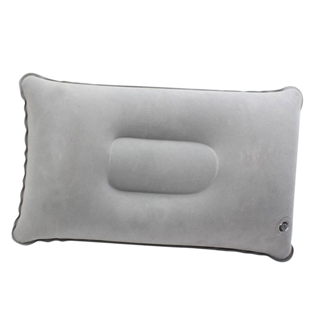 Outdoor Inflatable Camping Pillow Lightweight 43x27cm Light Gray