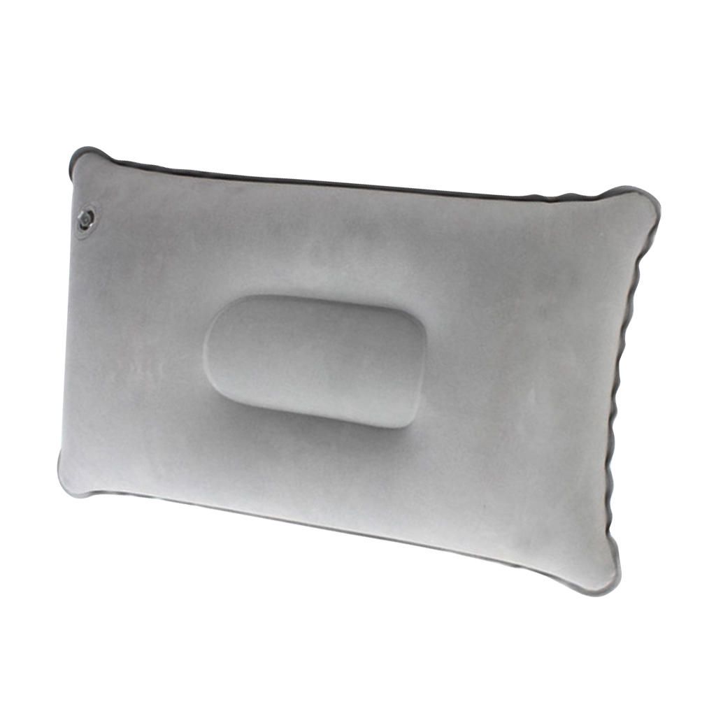 Outdoor Inflatable Camping Pillow Lightweight 43x27cm Light Gray