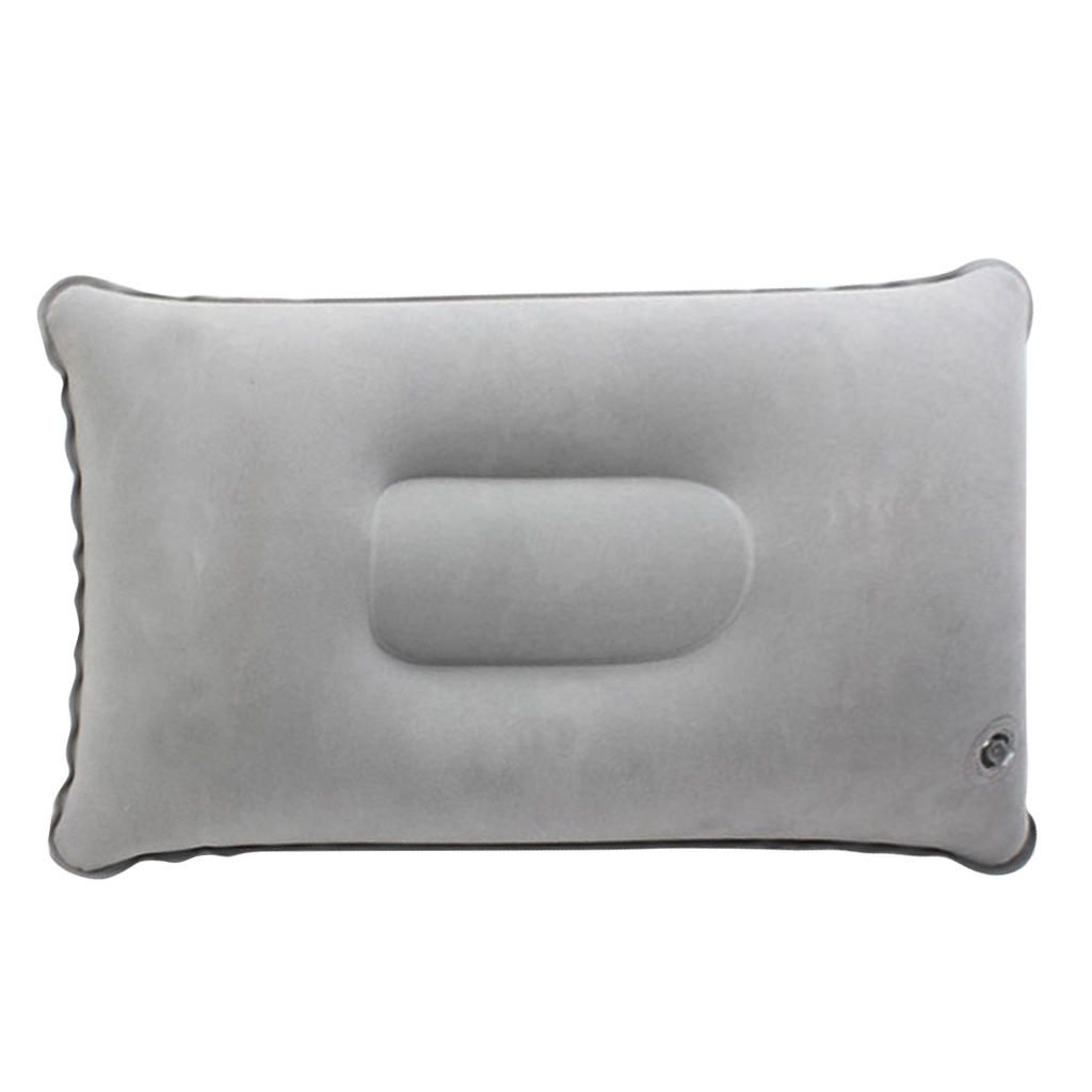 Outdoor Inflatable Camping Pillow Lightweight 43x27cm Light Gray