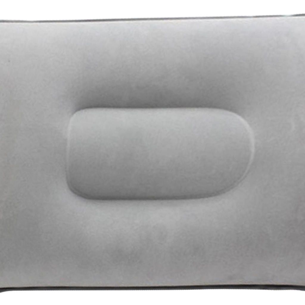 Outdoor Inflatable Camping Pillow Lightweight 43x27cm Light Gray