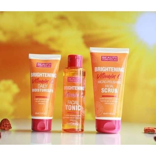 Brightening Vitamin C Scrub, Facial Tonic & Moisturiser