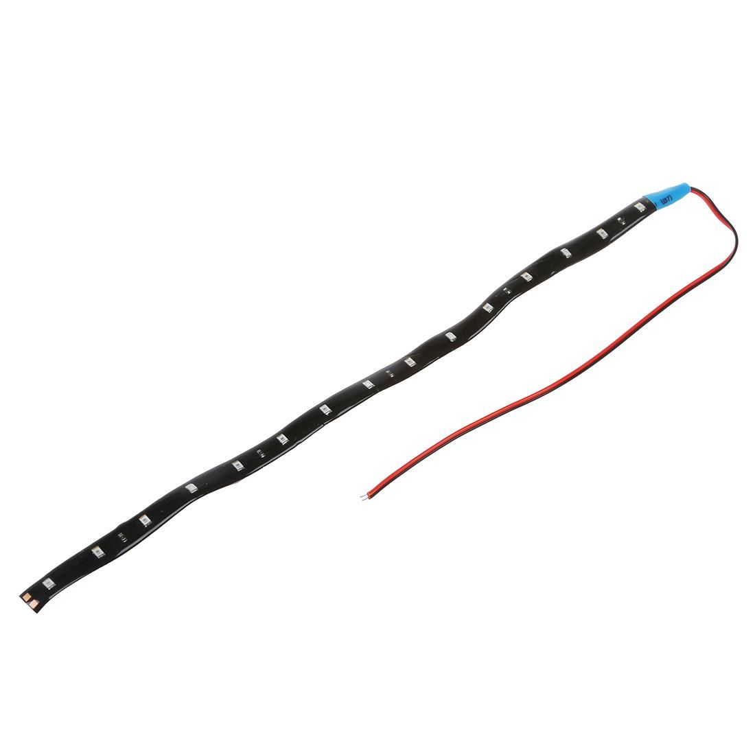 Flexible Plastic 30cm Length 12 Blue LED Car Decor Strip