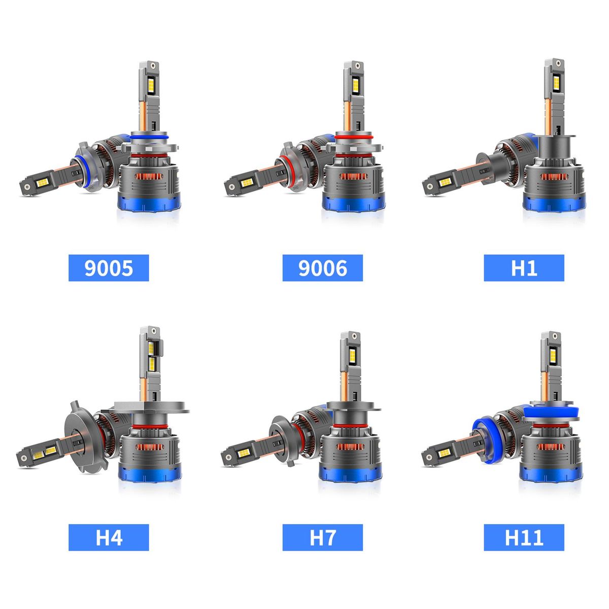 9006/HB4 LED Headlight Bulbs IP68 Waterproof Car LED Headlight Bulbs 6000K 600W 80000LM Bright LED Headlights, 2PCS