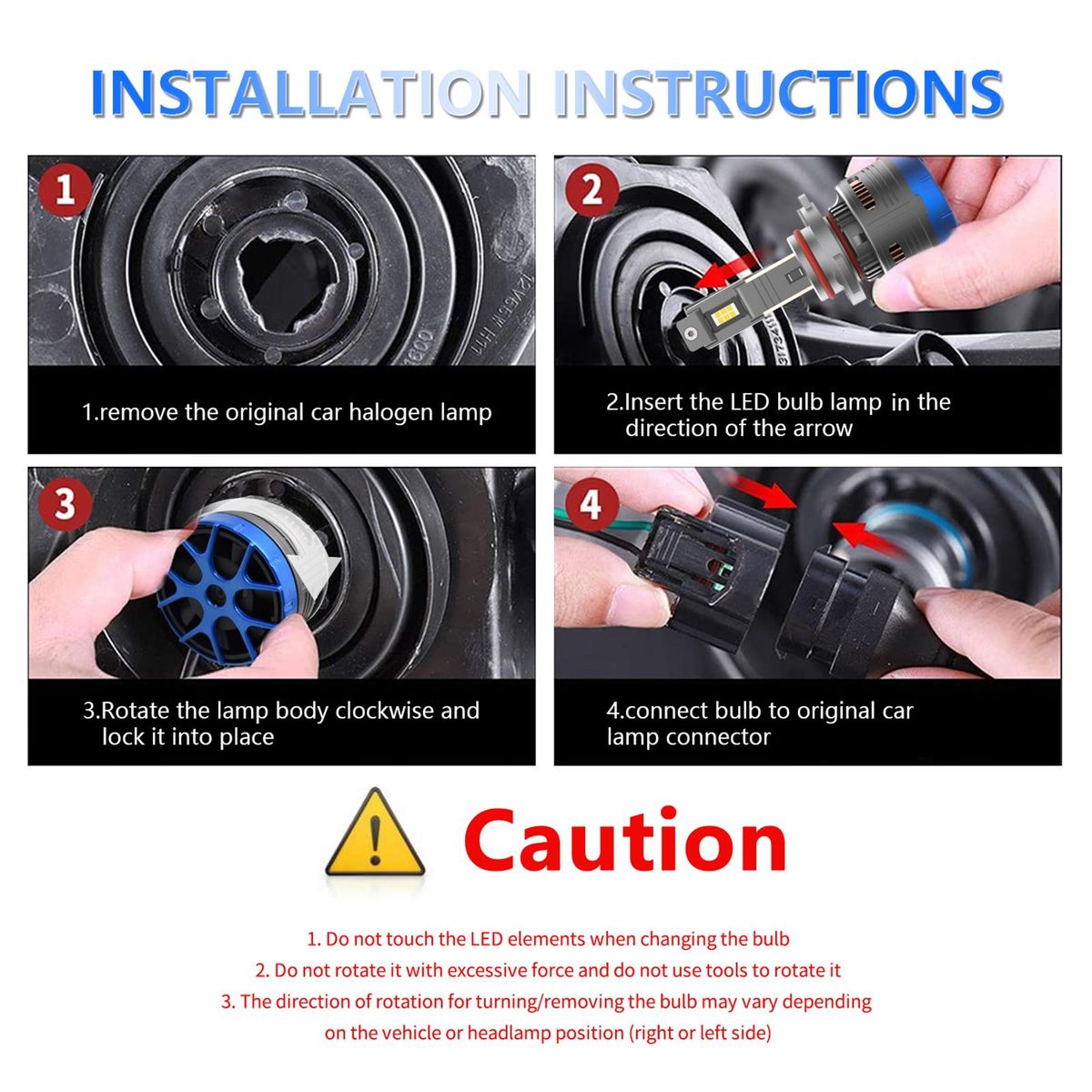 9006/HB4 LED Headlight Bulbs IP68 Waterproof Car LED Headlight Bulbs 6000K 600W 80000LM Bright LED Headlights, 2PCS