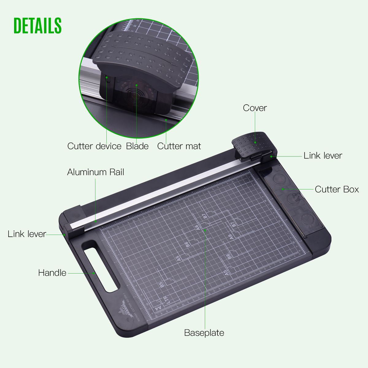 3-in-1 Paper Trimmer Multi-Functional A4 Paper