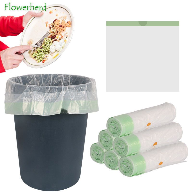 Thickened Drawstring Trash Bags Portable Garbage Cleaning Bags With Automatic Closing And Stringing Garbage Bags Household