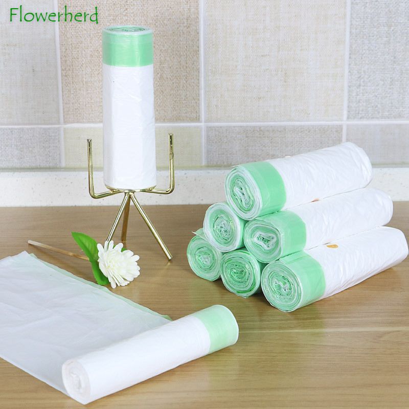 Thickened Drawstring Trash Bags Portable Garbage Cleaning Bags With Automatic Closing And Stringing Garbage Bags Household