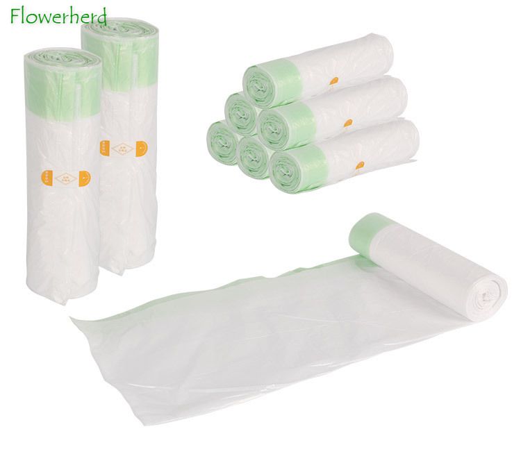 Thickened Drawstring Trash Bags Portable Garbage Cleaning Bags With Automatic Closing And Stringing Garbage Bags Household