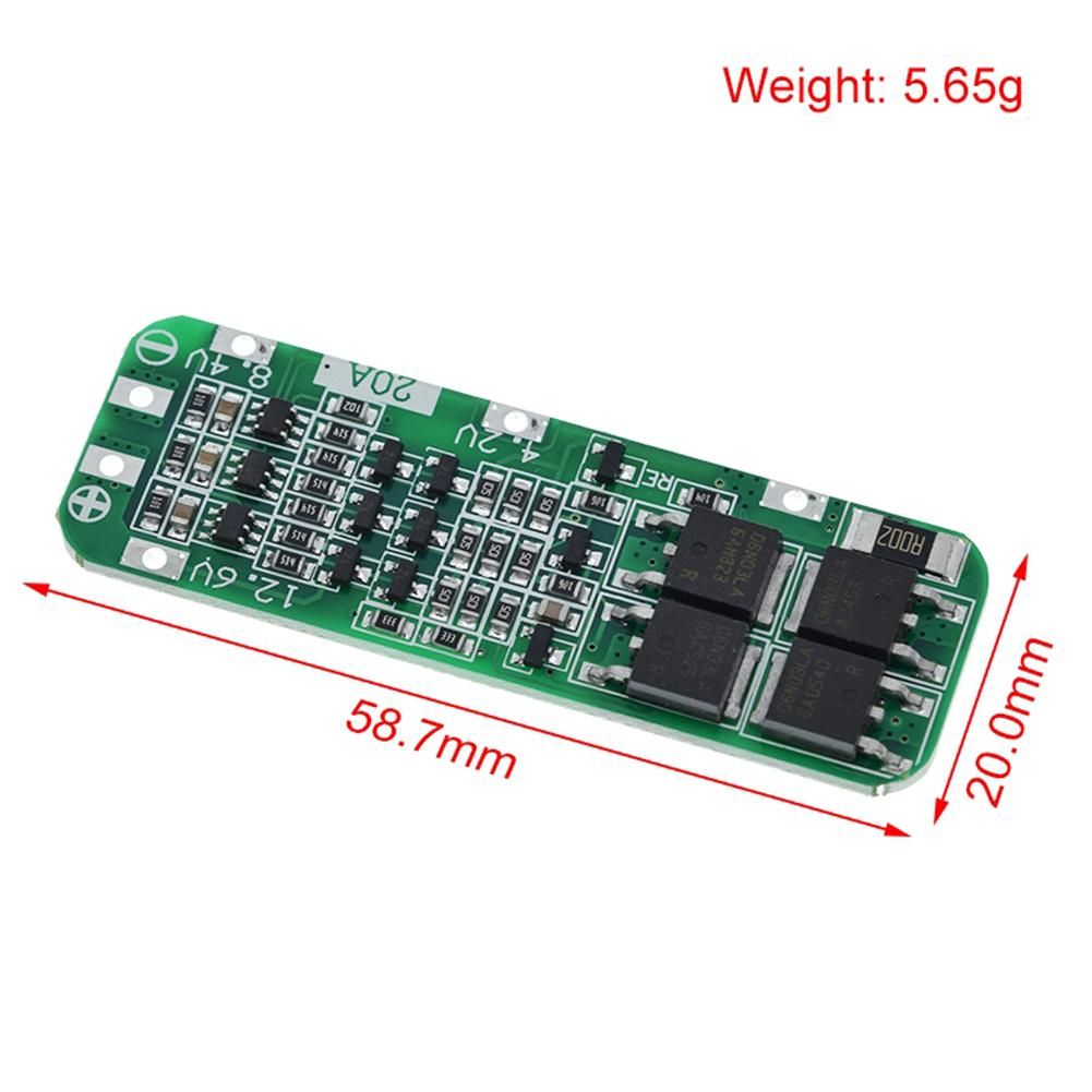 10Pcs 3S 20A BMS 18650 Li-Ion Lithium Battery Charger Module BMS Protection Board PCB 11.1V 12V 12.6V Module