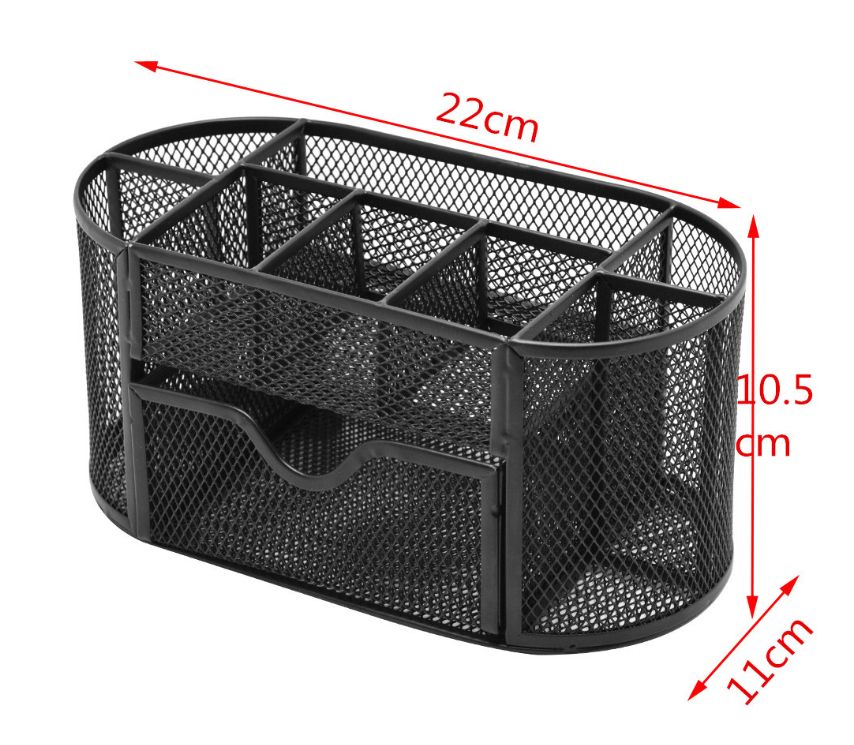Metal Penalty Organizer Mesh Desk Organizer Table 9 Grids Design Storage Box Drawer Pencil Pen Holder For Neatening Tools