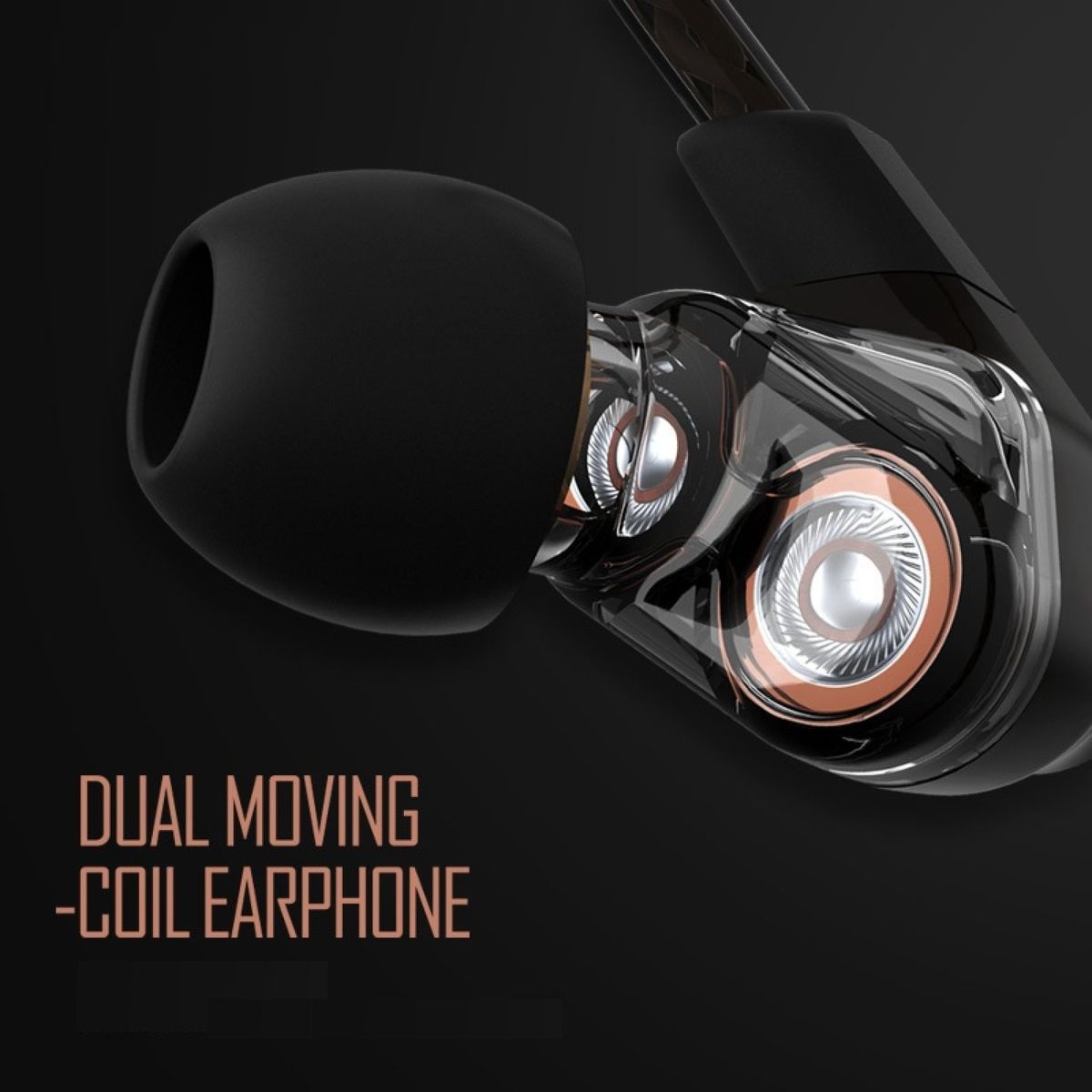RM-580 In-ear 3.5mm Plug Wire Control Earphone With Mic [Dual Dynamic Drivers] BDZ