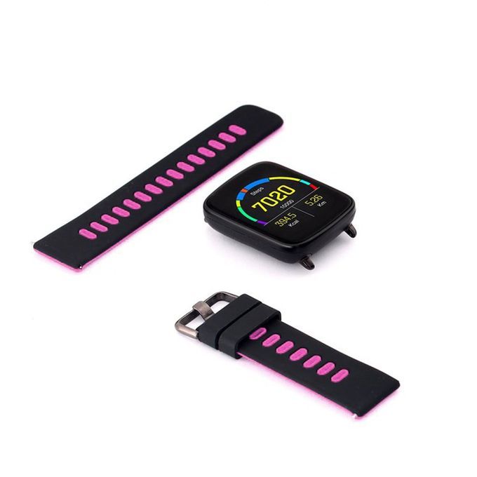Smart Wat H Pedometer Reminder Remote  Amera Wristwat H Heart Rate Monitor-black&pink