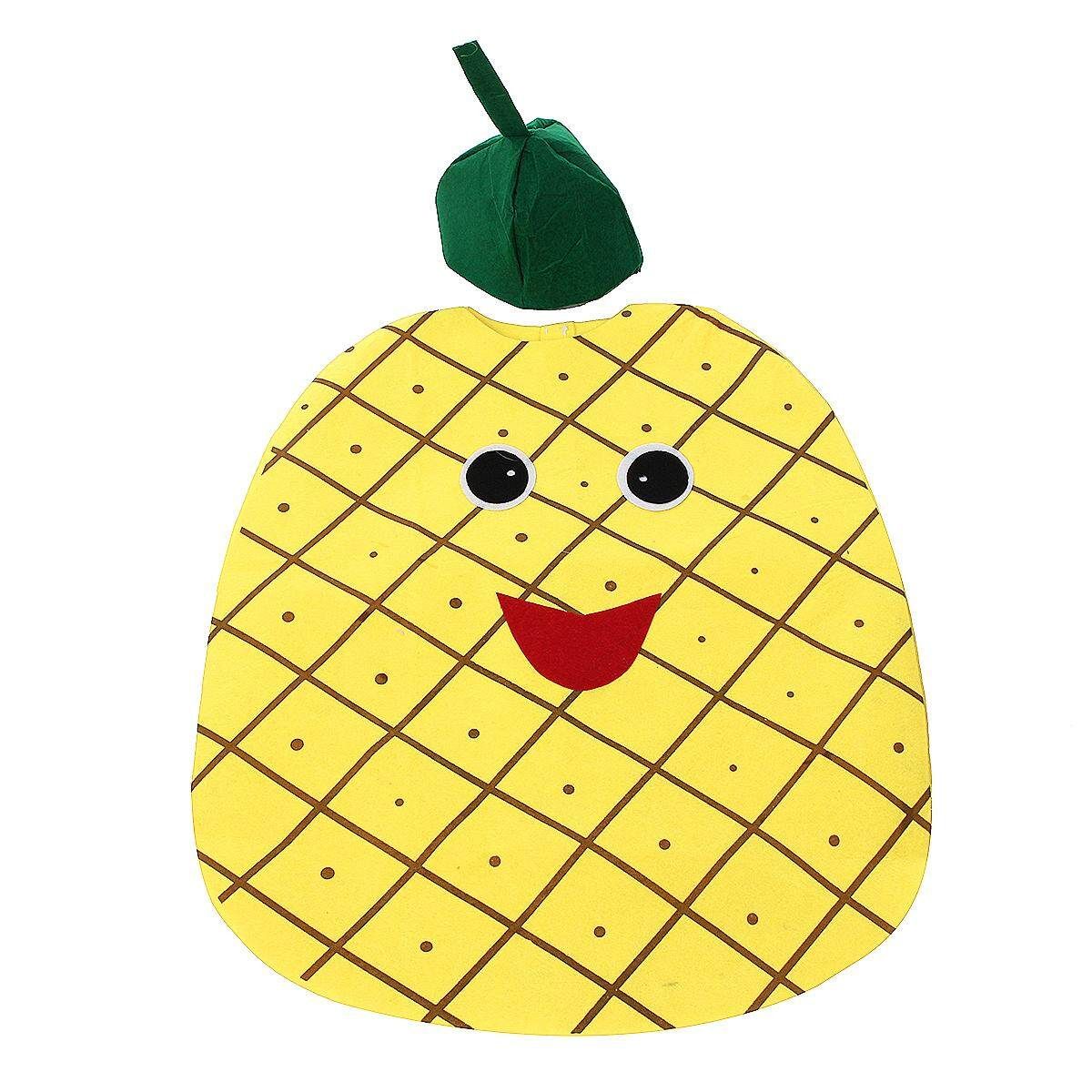 Unisex Child Fancy Dress Fruit Vegetable Cosplay Costume Suits Halloween Party Fluorescent Yellow