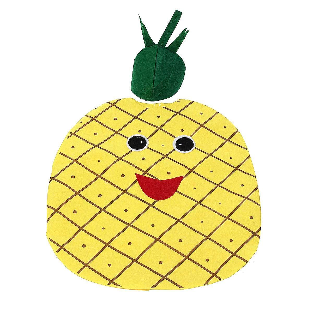 Unisex Child Fancy Dress Fruit Vegetable Cosplay Costume Suits Halloween Party Fluorescent Yellow