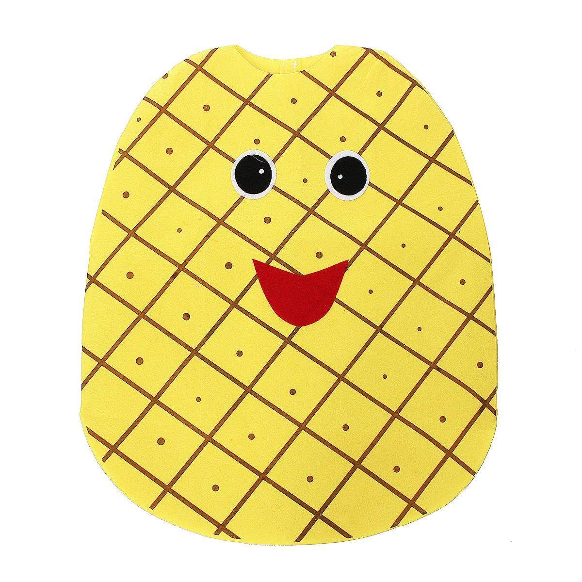 Unisex Child Fancy Dress Fruit Vegetable Cosplay Costume Suits Halloween Party Fluorescent Yellow