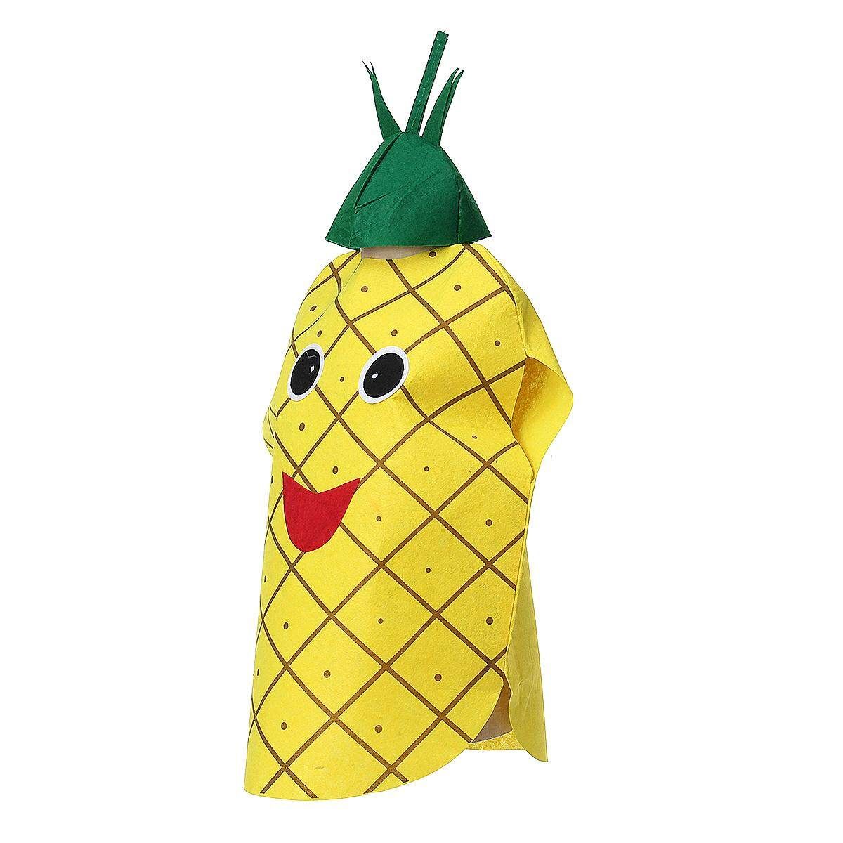 Unisex Child Fancy Dress Fruit Vegetable Cosplay Costume Suits Halloween Party Fluorescent Yellow