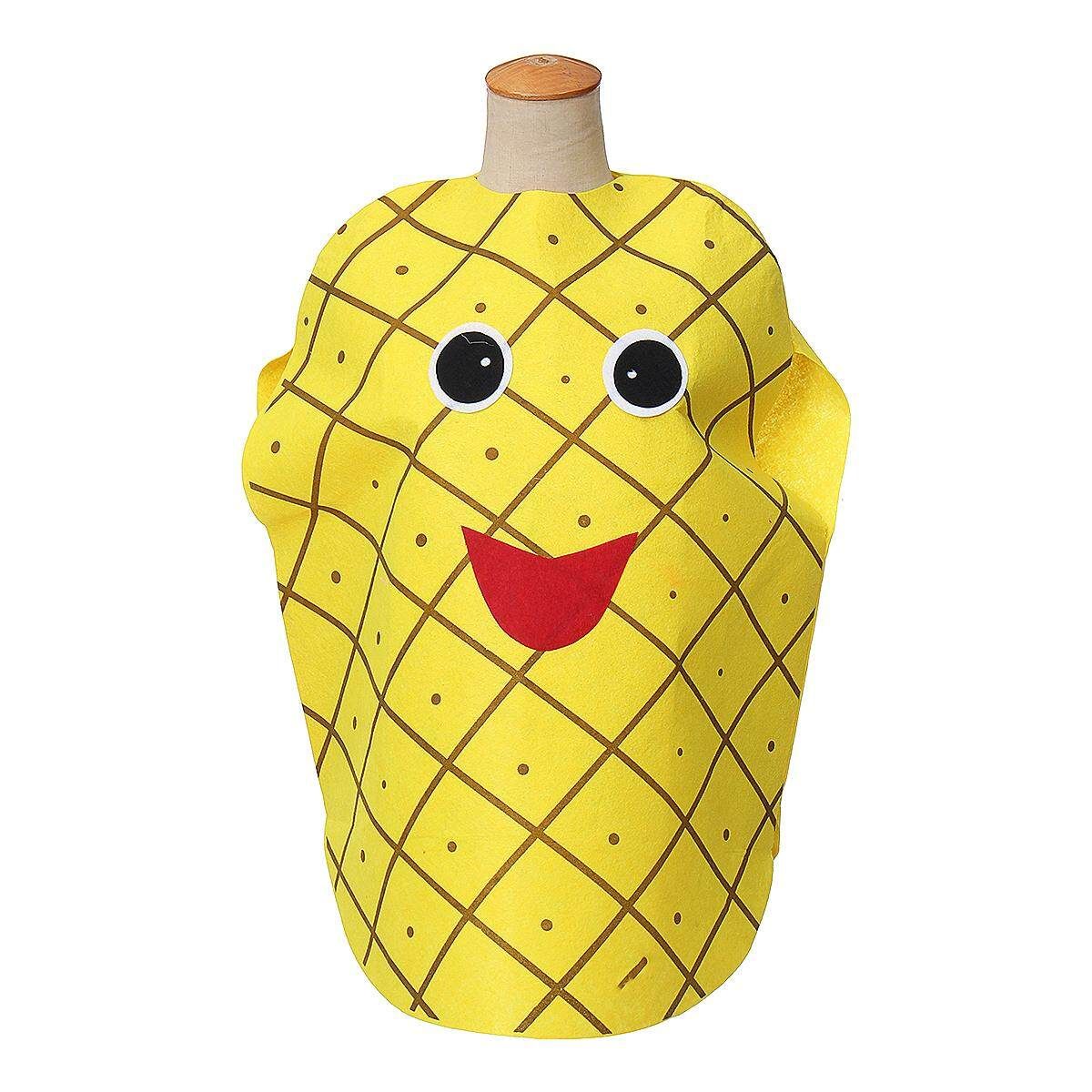 Unisex Child Fancy Dress Fruit Vegetable Cosplay Costume Suits Halloween Party Fluorescent Yellow