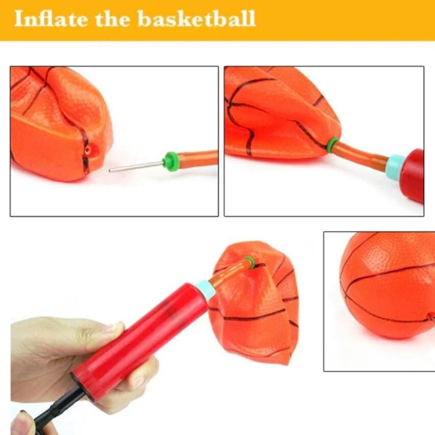 115cm Basketball Hoop Stand Toy Set for Child Kid Adjustable Inflatable Plastic Ball Outdoor Anti Stress Sport Game Baby Indoor