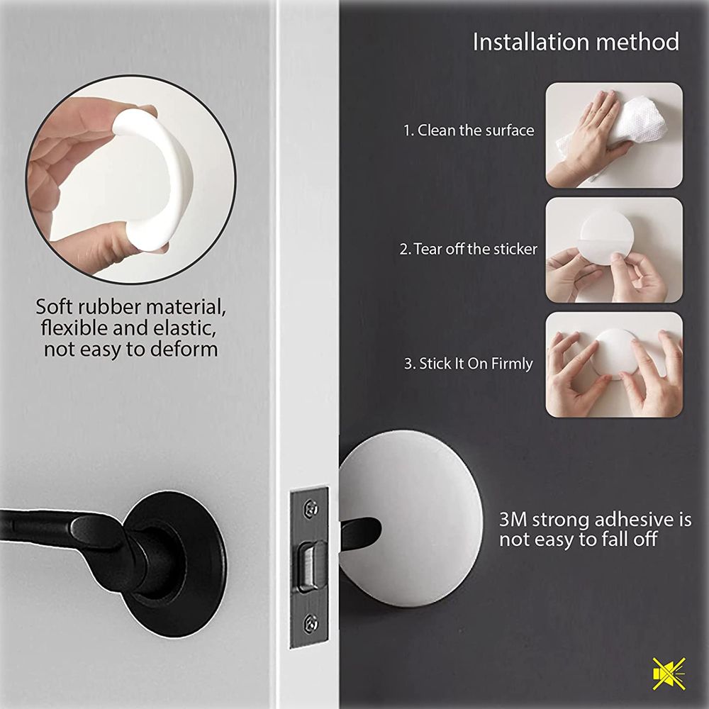 Silica Door Stopper Prevent Damage Wall Protector