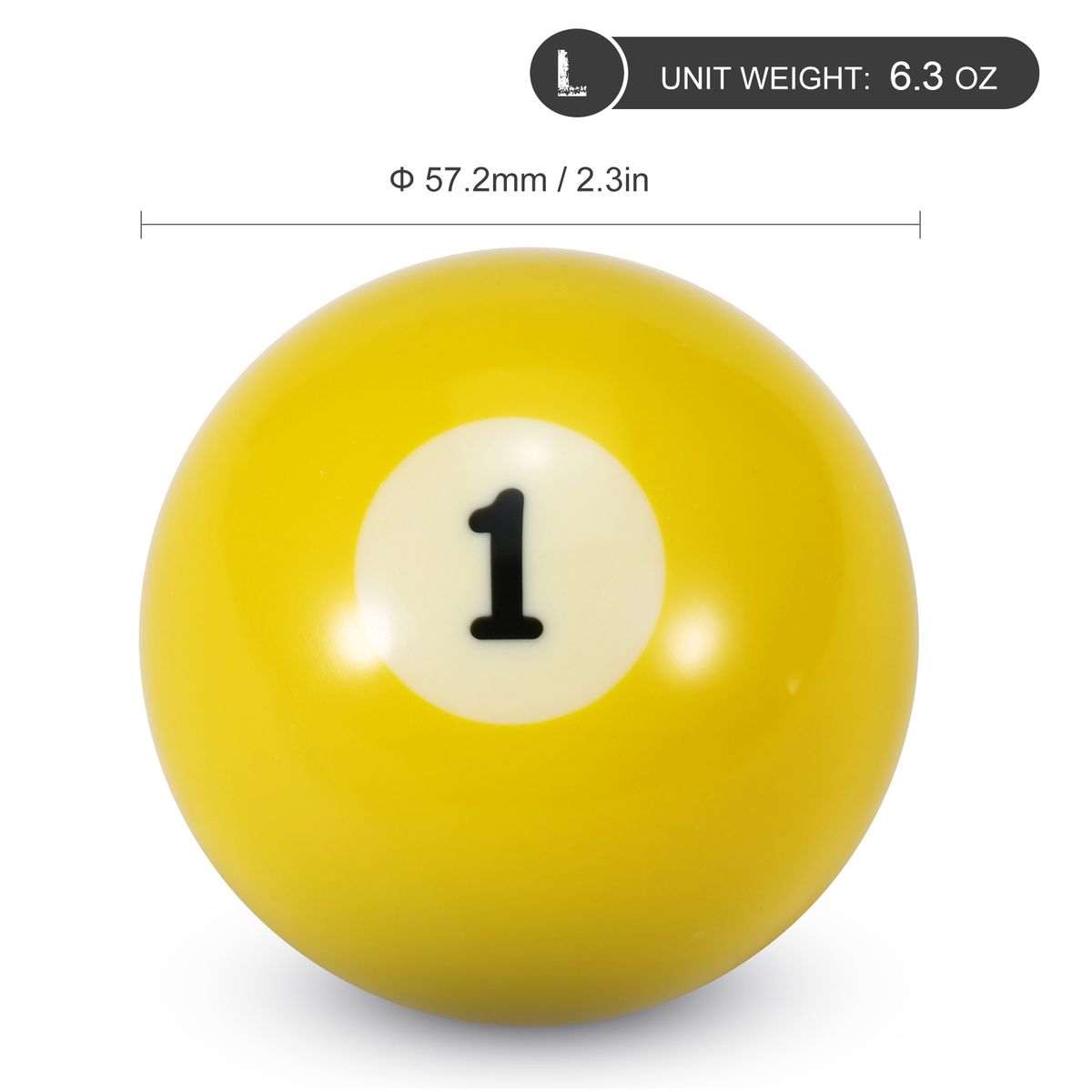 57.2mm Adult Billiard Ball Pool Ball Set Full Size American