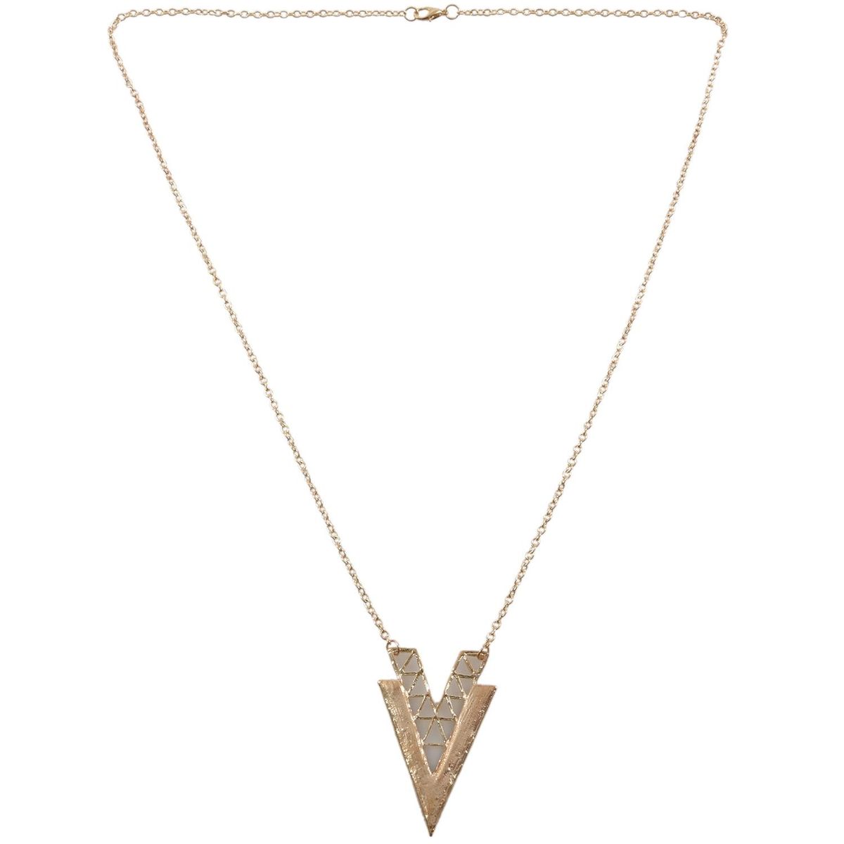 Occident Style Retro Fashion V Shape Alloy Long Chain Neckla
