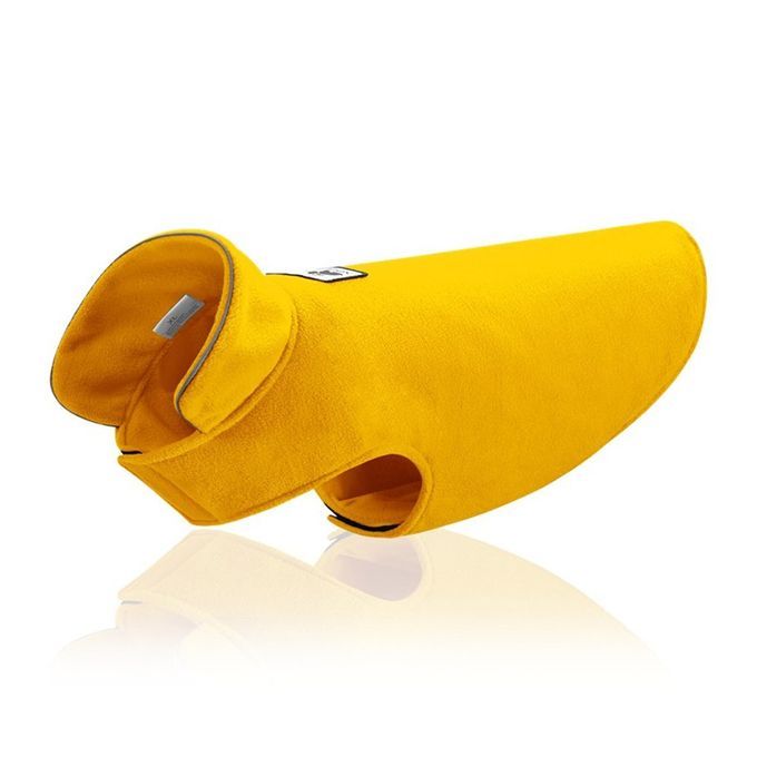Warm Double-sided Polar Fleece Dog Coat Puppy Jacket Autumn Winter Dog Clothes Yellow