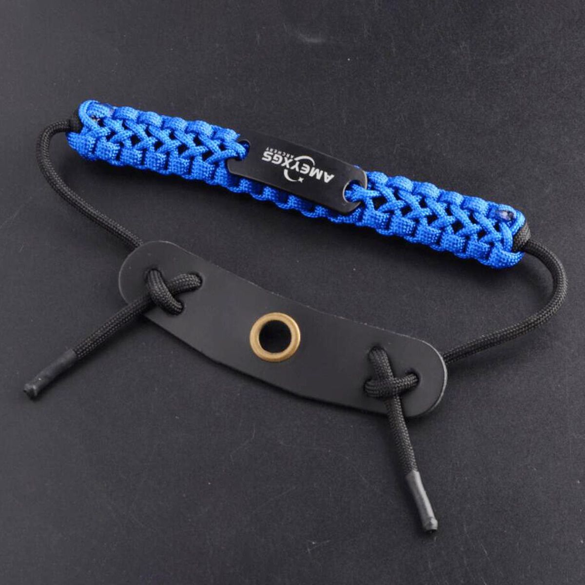 Adjustable Wrist  Strap Braided Cord Rope Compound Blue