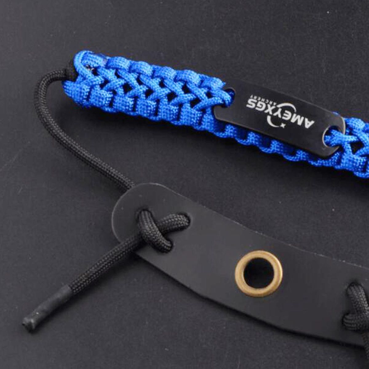 Adjustable Wrist  Strap Braided Cord Rope Compound Blue