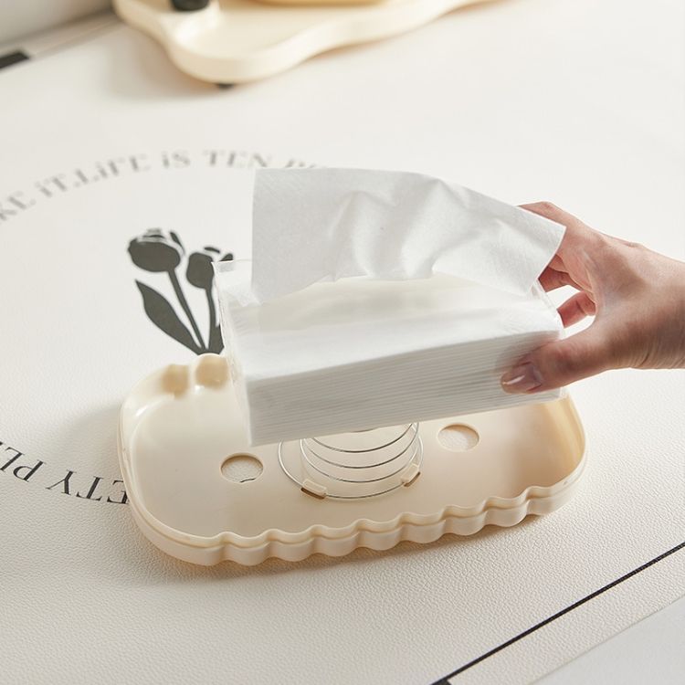 Desktop Cream Bag Spring Tissue Box Bedroom Paper Box
