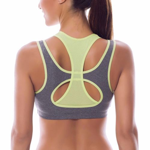 Women's High Impact WireWorkout Racerback Sports Bra Top(Hot Pink03)