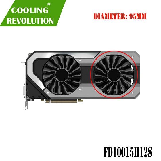95MM GAA8S2U FD10015H12S Fan GTX1080T GTX1080 GPU Card Cooler For Palit GTX 1080 Ti 1080 GameRock Cards As Replacement Clockwise