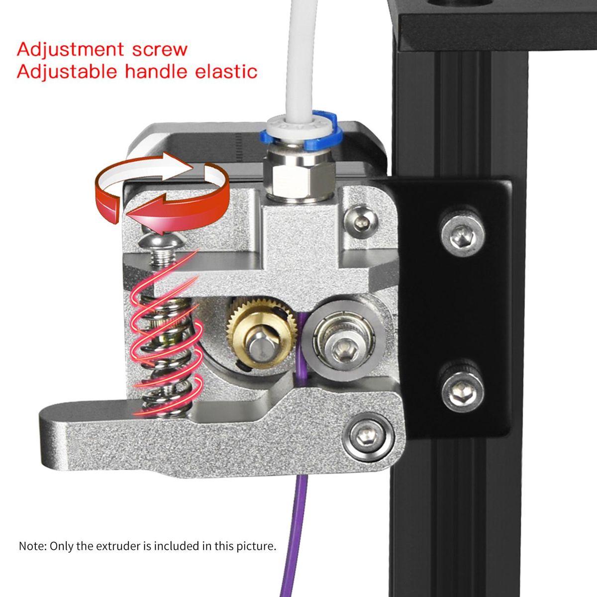 TWO TREES 3D Printer Parts & Accessories Upgraded All Metal Extruder and 4PCS Hand Twist Leveling Nut Diameter 60mm with 4pcs Heated Bed Springs for Creality Ender-3/Ender-3 Pro/ CR-10 Series 3D Printer