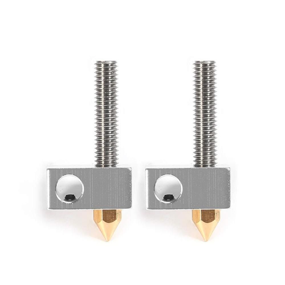 Anet  15Pcs/Pack 0.4mm Brass Nozzle Extruder Print Head + Heater Block Hotend + 1.75mm Throat Tubes Pipes for Anet A8 A6 Ender 3 3D Printer Accessories