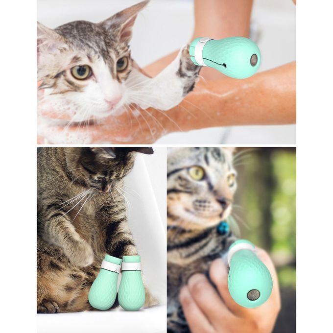 Anti-scratch Cat Shoes 4PCS/Set Grooming Bag Pet Paw