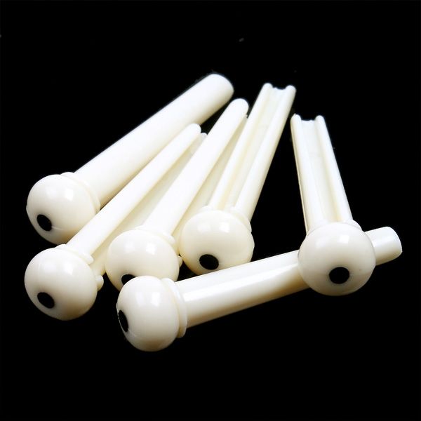 A Set Of Folk Guitar Bone Bridge Pins Saddle Nut