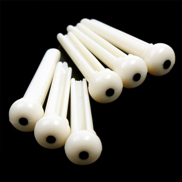 A Set Of Folk Guitar Bone Bridge Pins Saddle Nut
