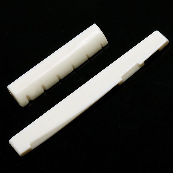 A Set Of Folk Guitar Bone Bridge Pins Saddle Nut
