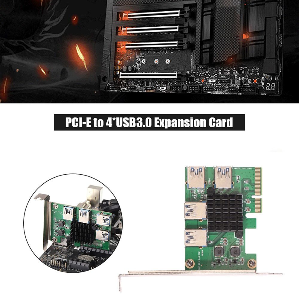 PCI-E X4 To USB3.0 Graphics Card Adapter Board Graphics Card