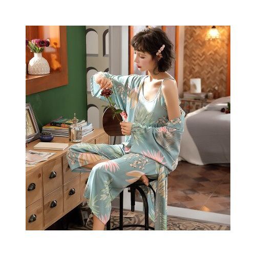 Women's Pajamas 3 Pieces/lot Women Pajamas Sets Cotton Home Wear Clothing