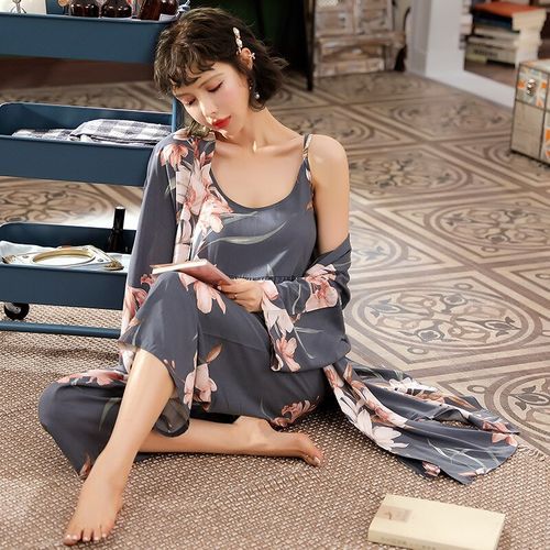 Women's Pajamas 3 Pieces/lot Women Pajamas Sets Cotton Home Wear Clothing