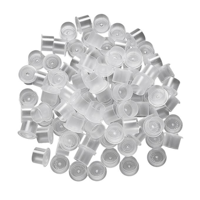 Plastic Tattoo Ink Cups Free Standing Pigment  Supply M 100pcs
