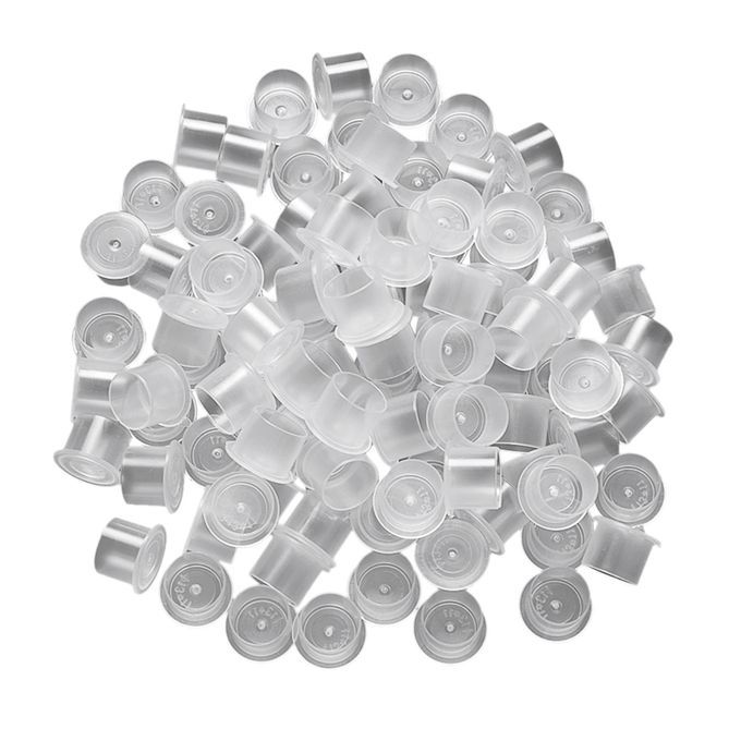Plastic Tattoo Ink Cups Free Standing Pigment  Supply M 100pcs