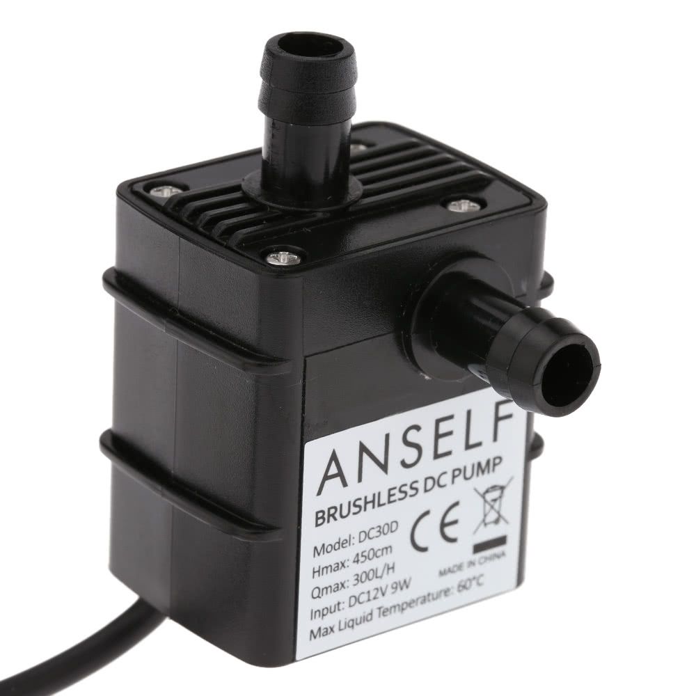 Anself Ultra-quiet Mini DC12V 9W Micro Brushless Water Oil