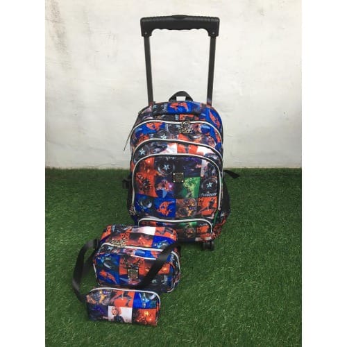 3 In 1 Backpack Trolley Set -16