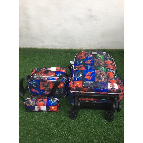 3 In 1 Backpack Trolley Set -16"